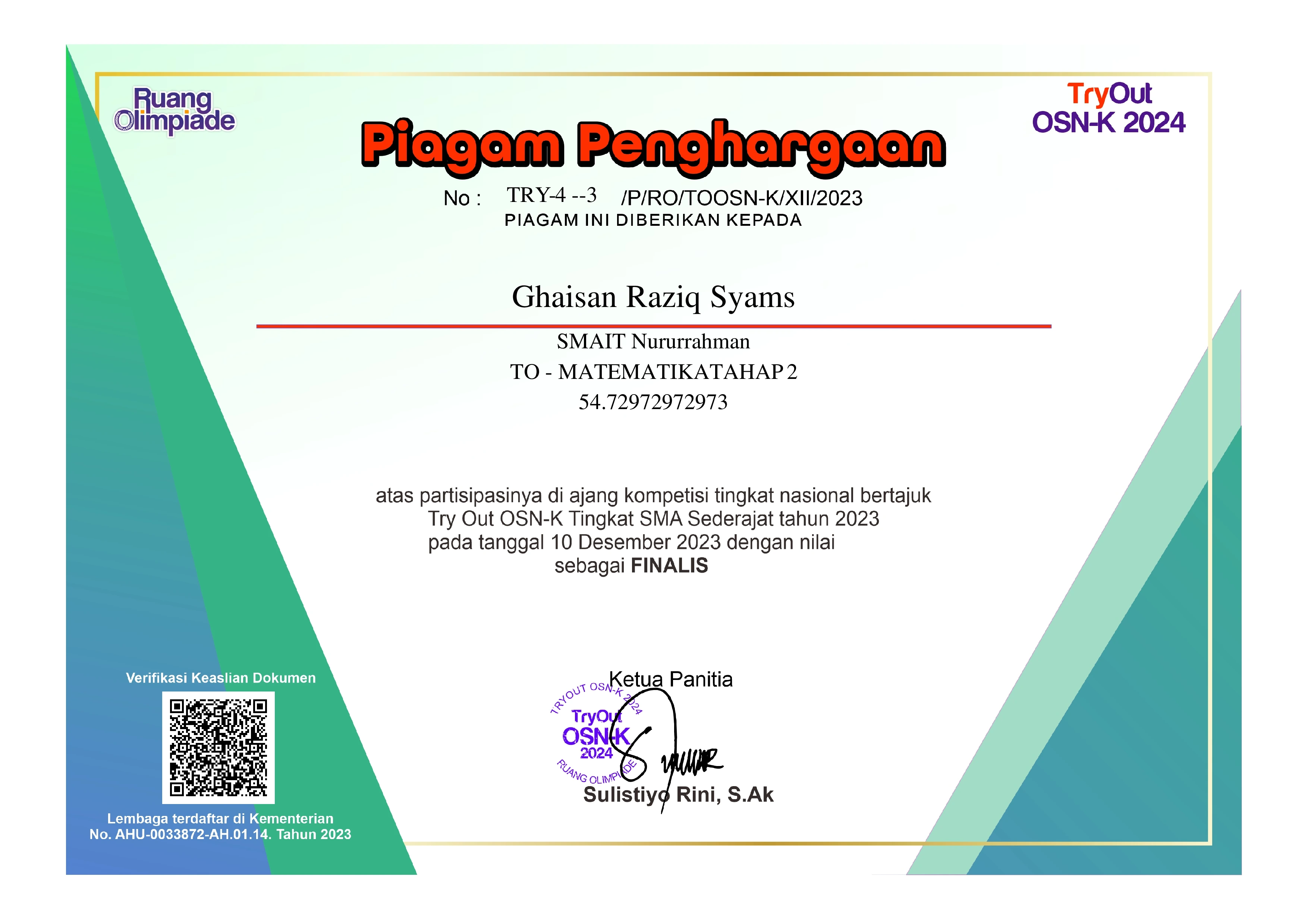 Olimpiade Matematika Nasional